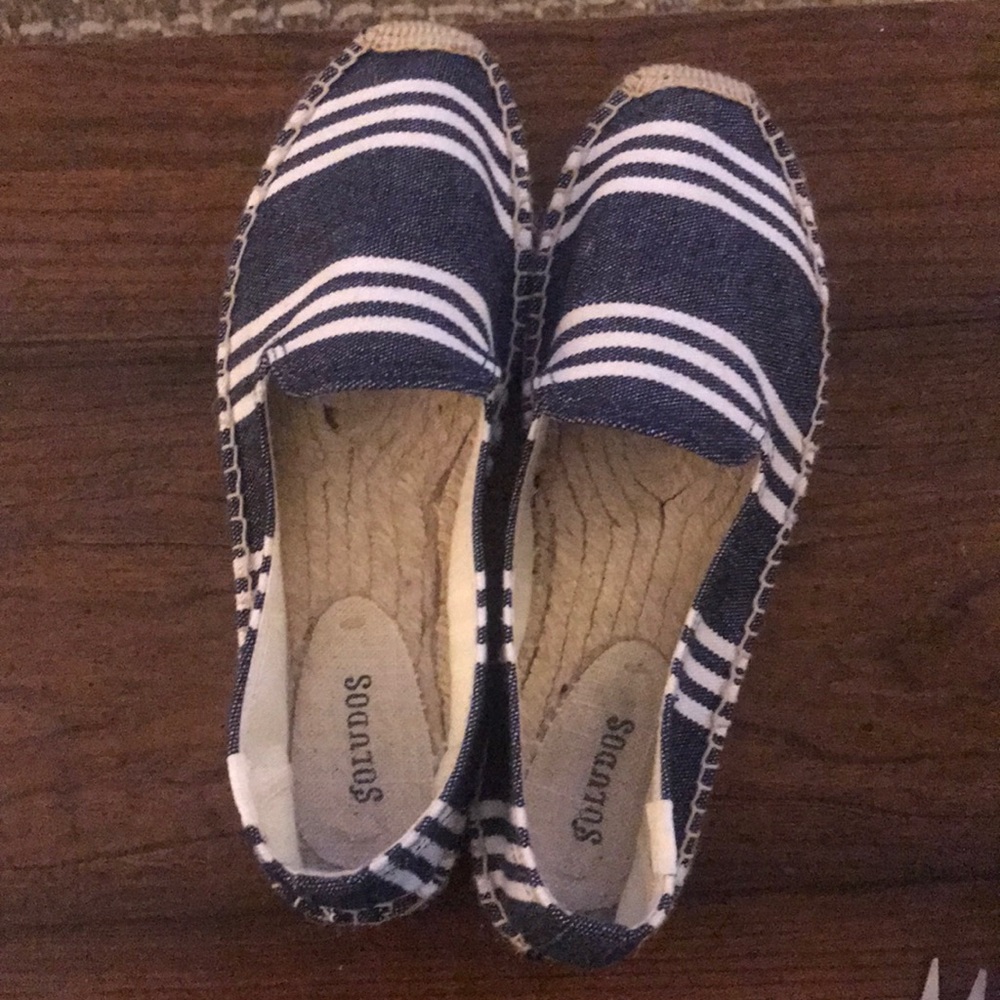 Soludos canvas platform slip on espadrilles